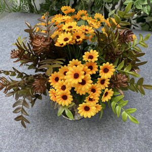 Fleurs artificielles Queyiyi, tournesols de 10 cm à 30 cm, décorations de mariage, accessoires muraux pour la maison - Product Image 2