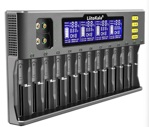 <span class=keywords><strong>Chargeur</strong></span> de batterie LiitoKala Lii-S12 Li-ion 3.7V NiMH 1.2V Li-FePO4 3.2V <span class=keywords><strong>IMR</strong></span> 3.8V pour <span class=keywords><strong>18650</strong></span> 26650 21700 AA AAA - Product Image 1
