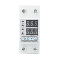 Relais de protection numérique intelligent 220V sur rail DIN, réglable, monophasé, contre les surtensions et les sous-tensions, stabilisateur de tension