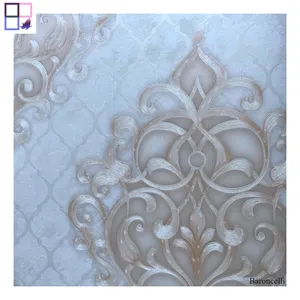 Hoge kwaliteit royal damast stijl 3d reliëf PVC behang voor hotel project