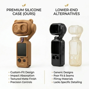 Étui en silicone antichoc, antidérapant et durable pour caméra stabilisée Osmo Pocket 4 Pro/Pocket 4P, couleur personnalisée, vente en gros - Product Image 4