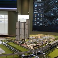 Modelo arquitectónico 3D personalizado de fábrica de una miniatura para la ciudad
