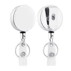 Kim Loại Retractable Key Chain Nhà Sản Xuất Badge Reel Với ID Chủ Thẻ Badge Reel