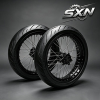 Ensemble de roues Supermoto de qualité compétition pour Surron Light Bee X 70 90 17 et 90 80 17, usinées CNC, anodisées et chromées