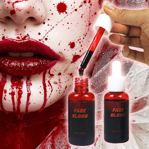 Maquillage d'Halloween non toxique OEM/ODM pour kit de sang artificiel de <span class=keywords><strong>zombie</strong></span> et de vampire, maquillage SFX lavable, sang artificiel qui coule - Product Image 1