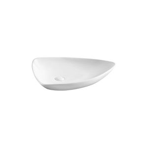 Lavabo La36 Moderno y Tradicional de 66x46.5cm, Lavabo de Sobremesa Rústico para Baño, Hecho de Porcelana con Acabado Mate de Mármol - Product Image 1