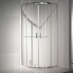<span class=keywords><strong>Cabine</strong></span> <span class=keywords><strong>de</strong></span> <span class=keywords><strong>douche</strong></span> moderne en verre trempé <span class=keywords><strong>90x90</strong></span> avec coin courbé coulissant couleur argent pour hôtels et villas - Vente en gros usine Suez - Product Image 2
