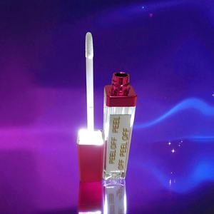 Gloss à lèvres en gros avec lumière LED, bouchon à vis, impression d'écran, plastique, couleur personnalisée, OEM - Product Image 1