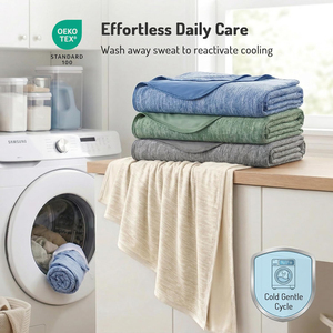 Couverture rafraîchissante confortable pour les personnes ayant chaud la nuit, taille Queen, Q-Max>0.4, tissu PolarEdge, <span class=keywords><strong>couvertures</strong></span> légères et fraîches pour l'été - Product Image 6