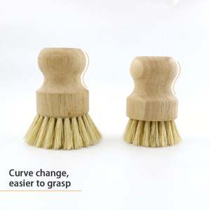 High Quality Eco-Friendly <b>Wooden</b> Pot Dish Cleaning Wash <b>Brush</b> with Mixed Coconut Palm <b>Hair</b> for Kitchen Use - Product Image 6