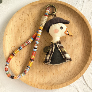 New Korean Ins Handmade Woven Fabric Cartoon Pendant Doll Fashion Keychain <b>Bag</b> Accessories Cute Animal Accessories <b>Bag</b> <b>Charm</b> - Product Image 4