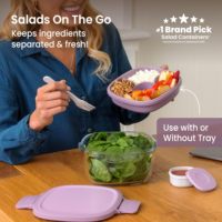 Boîte à lunch en verre multi-compartiments, couvercle hermétique anti-fuite, compatible micro-ondes, design pour une conservation fraîche et une organisation optimale des aliments