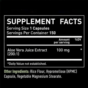 Cápsulas de Aloe Vera Natural de Marca Privada OEM, Promueven la Digestión, Cápsulas de Extracto de Aloe Vera, Cápsulas de Aloe Vera Detox - Product Image 2
