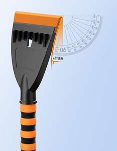 Brosse à neige et grattoir à glace pour pare-brise de voiture, grattoirs à neige détachables avec poignée ergonomique en mousse - Product Image 6