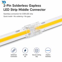 Connecteurs de bande LED transparents sans soudure à 2 broches de 8 mm pour bandes lumineuses COB SMD 12V 24V – Vente en gros