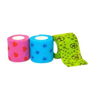 En gros Auto-Adhésif Non Tissé Élastique Vet Wrap Chien Patte Bandage Vetraps Cohésif Bandage Cinta Vendaje <span class=keywords><strong>Vetrap</strong></span> - Product Image 1