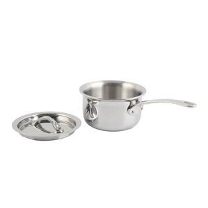 กระทะซอสขนาดเล็กพร้อมฝาปิด หม้อสแตนเลสแบบสามชั้นพร้อมด้ามจับกันความร้อน ใช้ได้กับเตาแก๊ส เซรามิก และเตาไฟฟ้า - Product Image 3