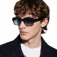 Lunettes de soleil élégantes en acétate épais dégradé avec verres polarisés UV400 pour hommes, confortables pour le quotidien, le streetwear, la conduite en extérieur