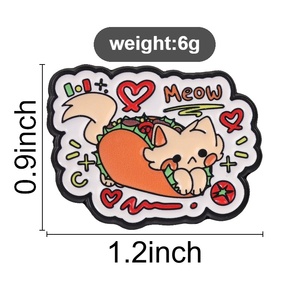 <strong>Taco</strong> Cat Enamel Pin Cute Kitty Inside <strong>Taco</strong> Shell With Heart Meow Lettering Decor Brooch For Jacket Backpack Lapel Accessory - Product Image 6
