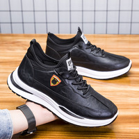 2023 chaussures en cuir fabricant usine en gros chaussures de Sport personnalisées Zapatillas Deportivas daim noir blanc hommes course décontractée