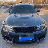Capot en fibre de carbone style DM pour BMW E82 E88 1M 2008-2012, pare-chocs avant, capot moteur, prise d'air, kit carrosserie, nouvelles vis