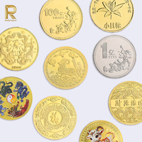 Pièce de Monnaie en Laiton Doré « Bénédiction et Fortune », Motif Ange, Souvenir Traditionnel Chinois Porte-Bonheur à Collectionner
