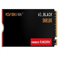 SSD NVMe Hitam SN8100 1T/2T PCIe 5.0x4 M.2 2280 14.900MB/s Baca 11.000MB/s Tulis, Terbaik untuk Aplikasi AI, Pengeditan Video Game
