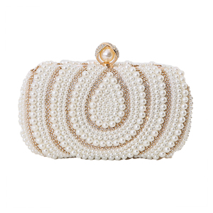 Bolso de Mano Elegante con Cuentas de Perlas para Mujer, Bolso de Noche Noble, Ligero y Duradero con Cierre a Presión, para Compromiso o Boda - Product Image 6
