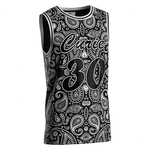 Maillot de basket sans manches à motif Paisley, léger et confortable, vêtement de sport pour le jeu professionnel, gilet de basket - Product Image 2