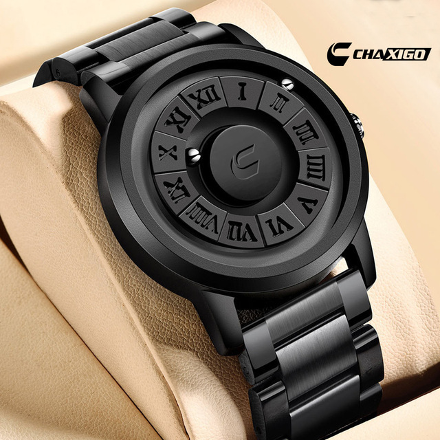 CHAXIGO 7291-2 Men's Magnetic Levitation Ball Watch Innovative Stylish Water-Resistant Quartz Watch with Cutting-Edge Technology