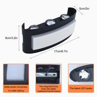 Lampe murale LED extérieure certifiée ETL 10W/8W/6W AC85-265V, étanche, éclairage de jardin, éclairage de cour, lumière décorative pour mur extérieur