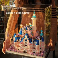 Grand ensemble de blocs de construction Château Rose des Rêves, Modèle de Villa Tour, Briques de puzzle à assembler soi-même à petites particules, Cadeau Princesse pour Filles