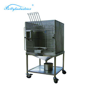 <span class=keywords><strong>Cage</strong></span> de échange pour hommes en acier inoxydable, accessoire de minéralisation des animaux en laboratoire avec roulettes et support pour singe - Product Image 3