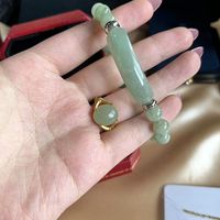 Jiolin – perles de jade, bracelet de jade vert pour femmes, nouveaux breloques, ensembles de bijoux en pierre naturelle avec prix d'usine
