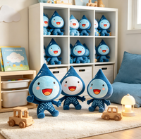 Peluche Mascotte Goutte d'Eau, Personnage de Dessin Animé Adorable, Poupée en Peluche pour Promotion de Marque, Vente en Gros