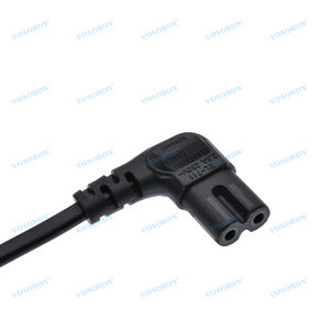 Câble d'alimentation européen à 2 broches cordon d'alimentation à Angle droit vers IEC C7 Figure <span class=keywords><strong>8</strong></span> câble d'alimentation pour Samsung alimentation LED TV ordinateur portable - Product Image 6