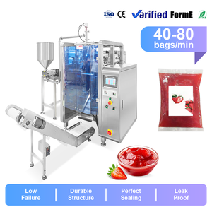 Fabricants de machines d'emballage VFFS entièrement automatiques pour produits liquides, confiture de fraises, confiture de mûres - Product Image 1