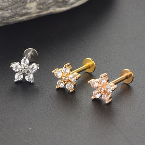 Labret Monroe-Anillo para el labio de acero inoxidable de 16G, pendiente para el trago, hélice, cartílago, barra, <span class=keywords><strong>Piercing</strong></span> para el cuerpo, joyería para hombres y mujeres, 20 Uds. - Product Image 2