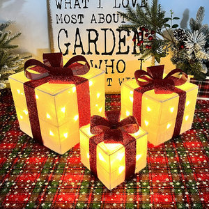 High Quality Three-Piece Luminescent <b>Christmas</b> Tree Tower Eco-Friendly Desktop Decoration <b>Christmas</b> Gift <b>Box</b> Atmosphere Layout - Product Image 2