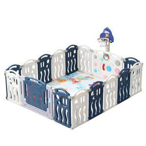 Corralito de barandilla de seguridad plegable para niños pequeños, alfombrilla para gatear anticaída para interiores, valla plegable para el hogar del bebé - Product Image 2