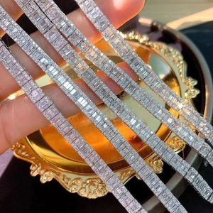 Xinfly Custom 3.65ct Natural Diamond Iced Out Tennis <b>Bracelet</b> 18K <b>Solid</b> Gold Factory Price - Product Image 5