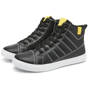 New Arrivals Spring Classic Mens Casual High Top Leather Custom White Shoes Sneaker Wholesale Mans Shoes