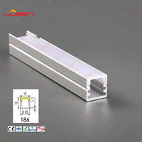 Bandes d'éclairage LED LS-186 Barre de plafond en gypse pour cloisons sèches Profil linéaire encastré Alu Channel Aluminium avec service de coupe 10x10mm