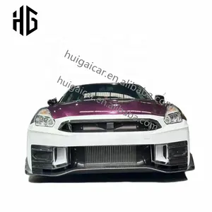 2024 New Arrival Half Carbon Fiber Body Kit For Nissan GTR R35 Coverte To NISMO Style Front Rear Bumper Guard Kit