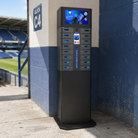 Y2Power - Casillero de Carga para Teléfonos Inteligentes con 16 Compartimentos, Pantalla Publicitaria, Carga Rápida PD20W, Estación de Carga de Autoservicio