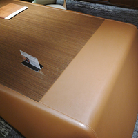 Bureau de direction en bois massif haut de gamme, design moderne, modulaire, usage commercial, élégant