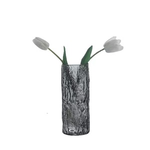 Vase en verre transparent de qualité supérieure, nouveau design minimaliste moderne en forme de roche, vase pour roses et tulipes <span class=keywords><strong>Glacier</strong></span> - Product Image 5