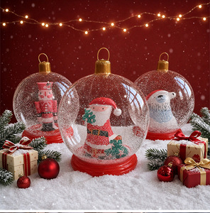 Nuevo Adorno Navideño Inflable con Base de Cinturón, Bola de Navidad Inflable de PVC, Adorno para Árbol de Navidad - Product Image 5