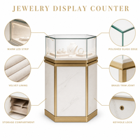 Vitrine de présentation de bijoux en verre sur mesure, meuble de comptoir pour magasin de détail, fourniture en gros