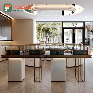 Vitrine à bijoux en verre, comptoir à bijoux en bois, éclairage LED, vitrine à bijoux de luxe haut de gamme - Product Image 4